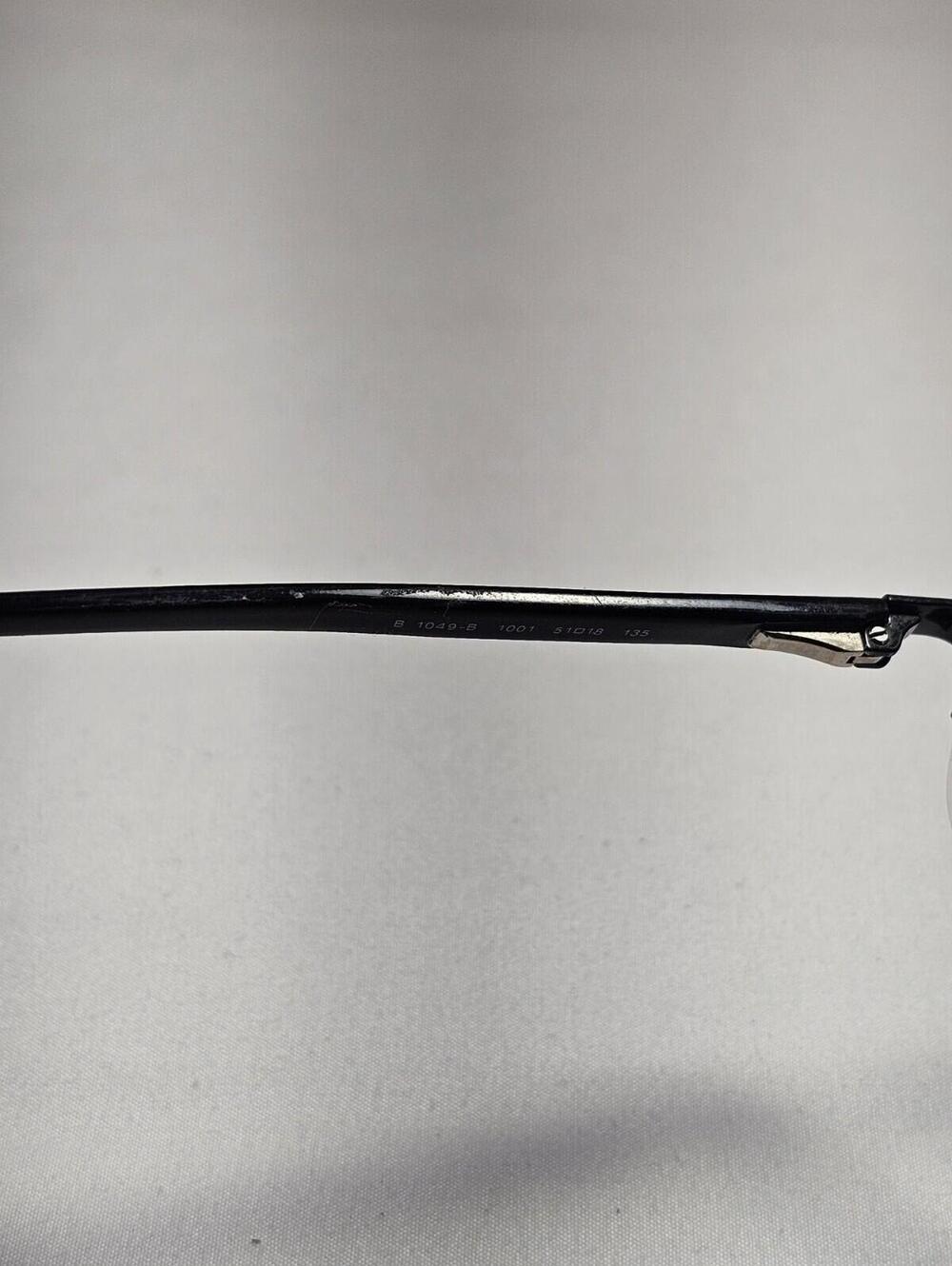 Burberry Eyeglasses Half Rim Rectangular Black Metal Frame B1049B 1001 51-18-135 - Picture 10 of 10